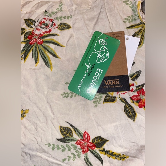 NWT Vans Women’s Hawaiian Floral Shirt, L - Picture 2 of 7